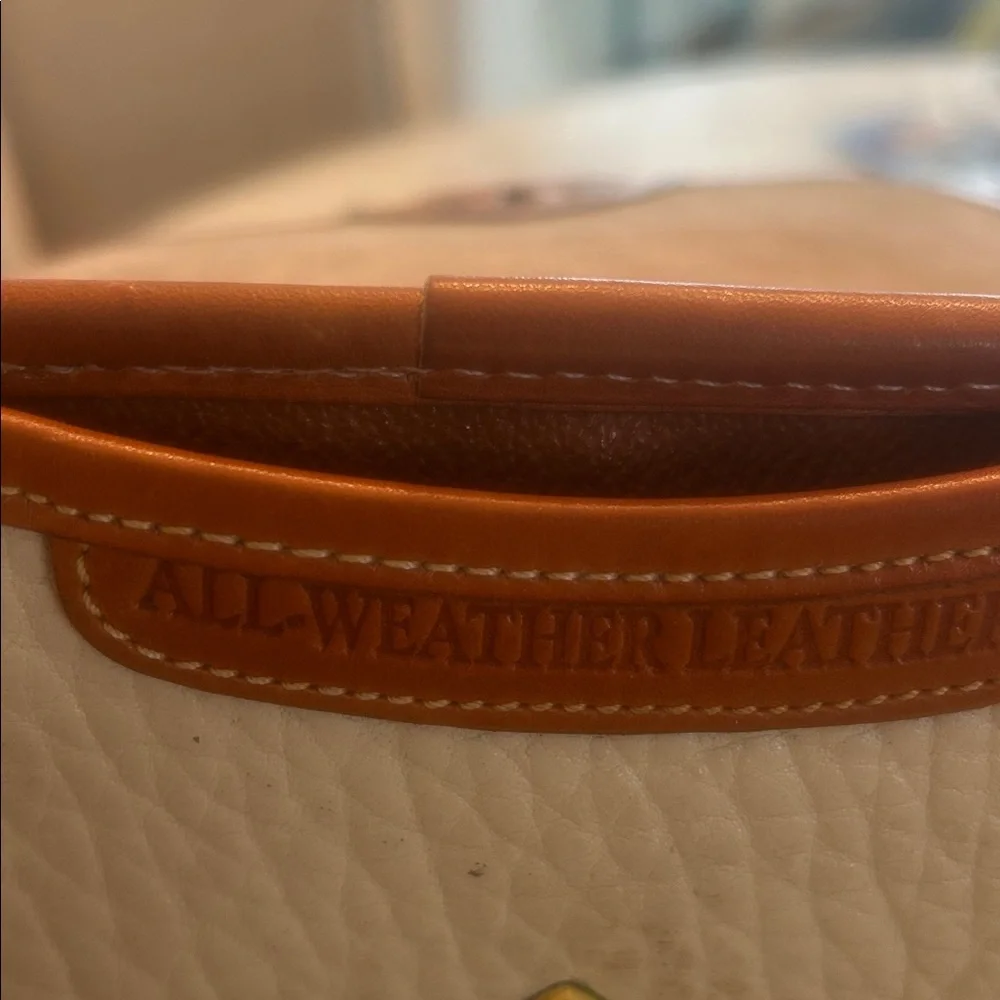 Vintage Dooney & Bourke AWL Calvary Spectator Taupe Brown Leather Crossbody Bag - Picture 7 of 9